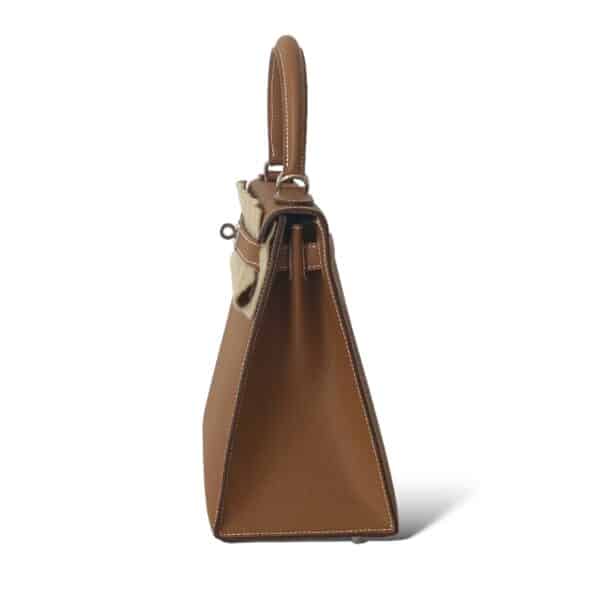 Hermes Kelly 28 Gold Sellier PHW - Image 4