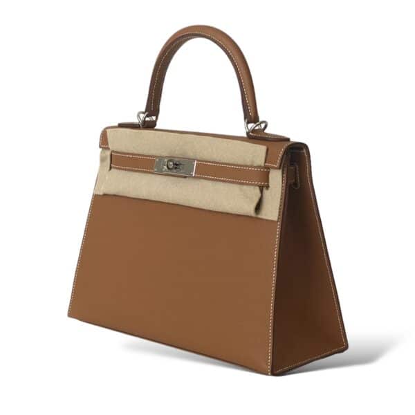Hermes Kelly 28 Gold Sellier PHW - Image 3