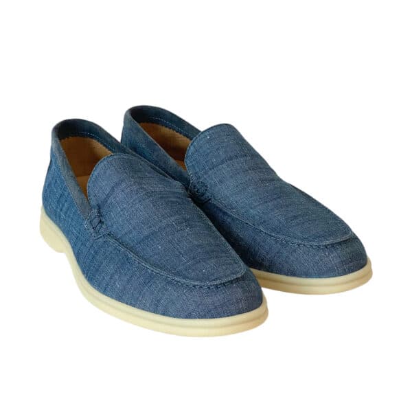 Loro Piana 40 EU Summer Charms Walk Loafers Denim
