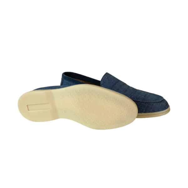 Loro Piana 40 EU Summer Charms Walk Loafers Denim - Image 3