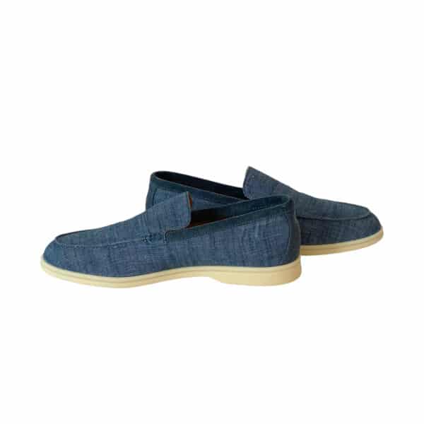 Loro Piana 40 EU Summer Charms Walk Loafers Denim - Image 2