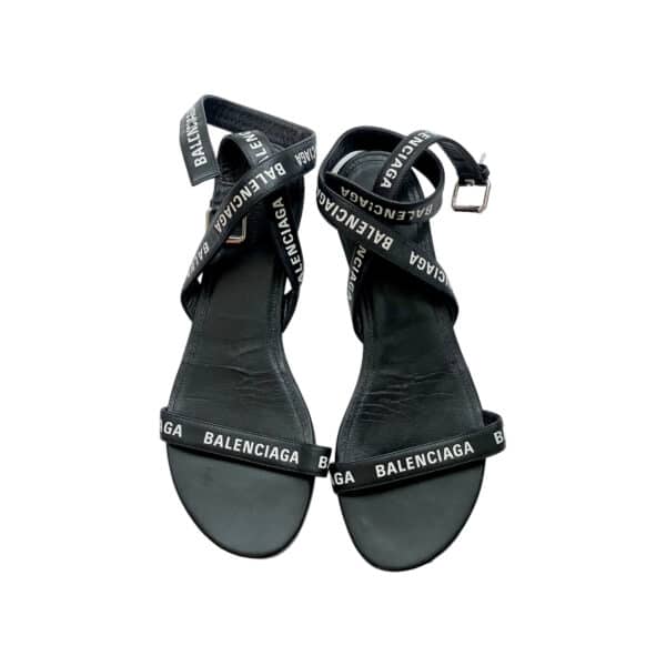Balenciaga black Leather Sandal size 38 EU
