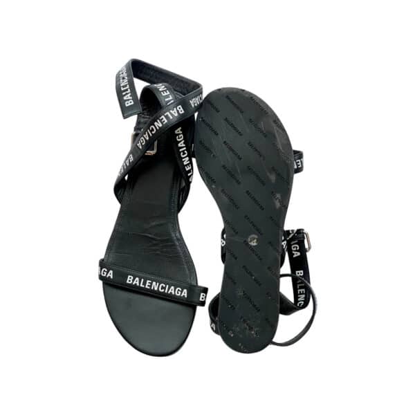 Balenciaga black Leather Sandal size 38 EU - Image 3