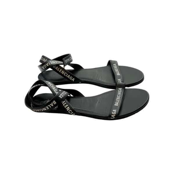 Balenciaga black Leather Sandal size 38 EU - Image 2