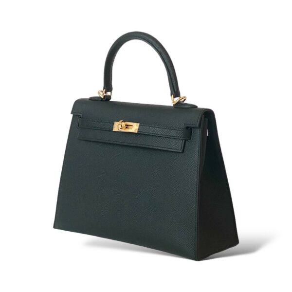Hermes Kelly 25 Black Epsom GHW - Image 3