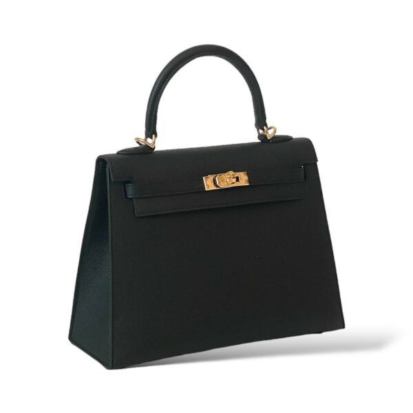 Hermes Kelly 25 Black Epsom GHW - Image 2