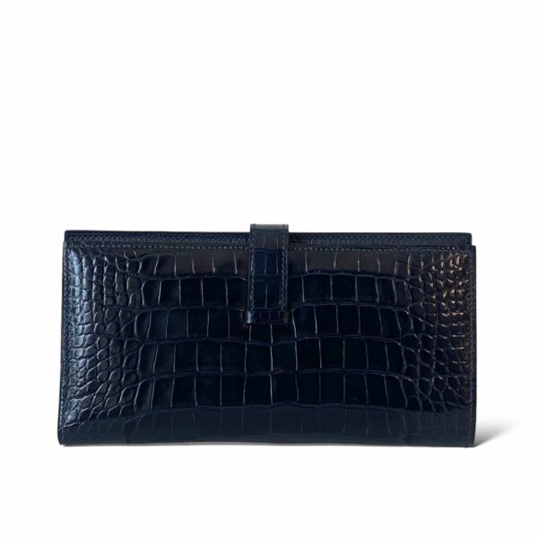 Hermes Bearn Wallet Bleu Marine PHW - Image 2