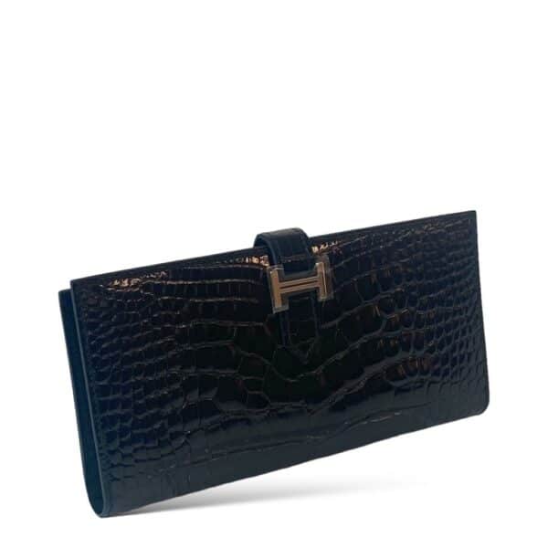 Hermes Bearn Wallet Black PHW - Image 2