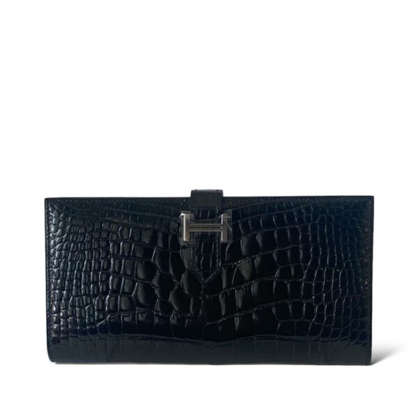Hermes Bearn Wallet Black PHW