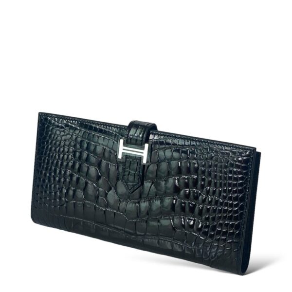 Hermes Bearn Wallet Black PHW - Image 3