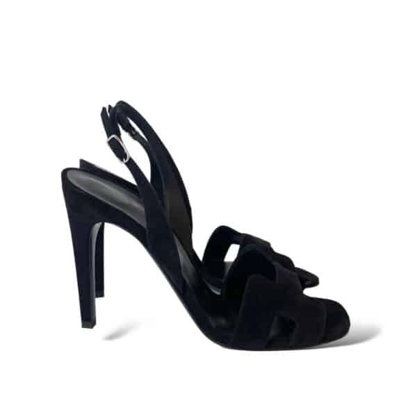Hermes Ella 105 sandals black suede 39.5 EU - Image 2
