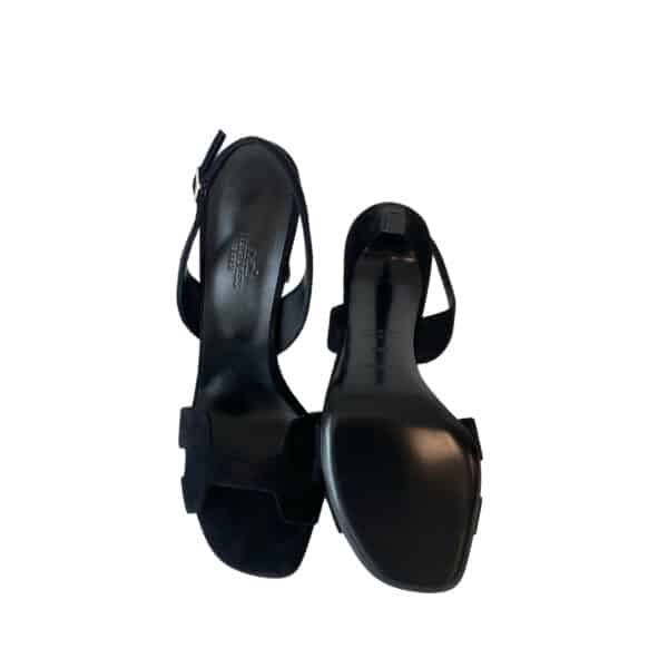Hermes Ella 105 sandals black suede 39.5 EU - Image 4