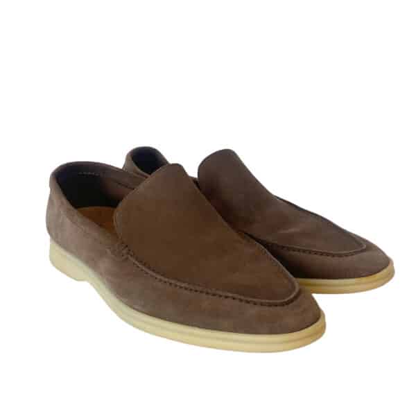 Loro Piana 46 EU Summer Charm Walk Loafers brown suede