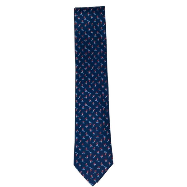 Hermes Double Animee Snowpark Tie