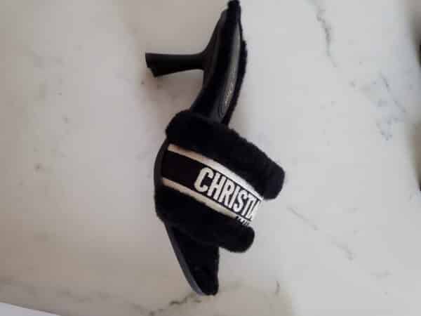 Dior Shearling Dway 36 EU Black Heels - Image 2