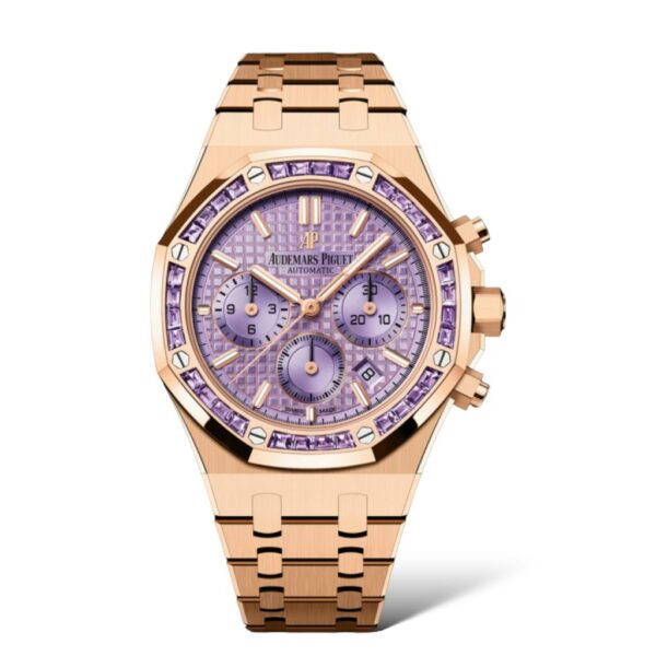 Audemars Piguet Royal Oak 38mm Selfwinding 26319OR.AY.1256OR.01 Rose Gold Amethysts Set Bezel Amethyst Dial