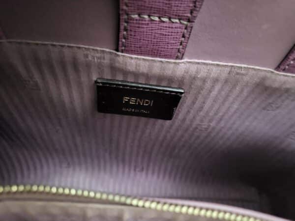 Fendi Two Tone Purple Leather Mini 2jours Tote - Image 9