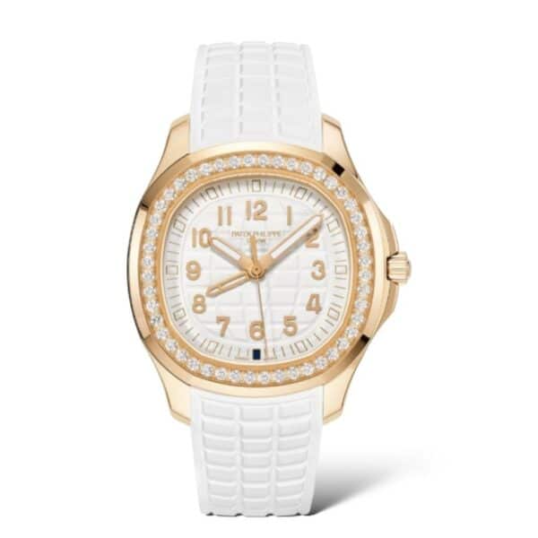 Patek Philippe Aquanaut Quartz 38.8mm 5269/200R White Strap Diamonds