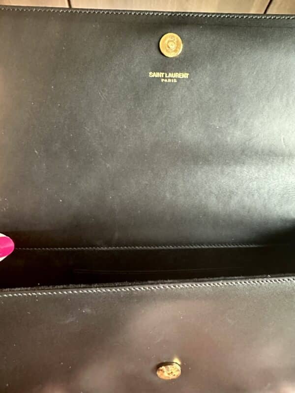 YSL Cassandra Black Clutch - Image 5