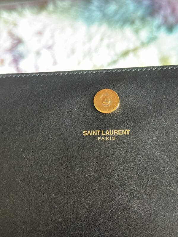 YSL Cassandra Black Clutch - Image 7