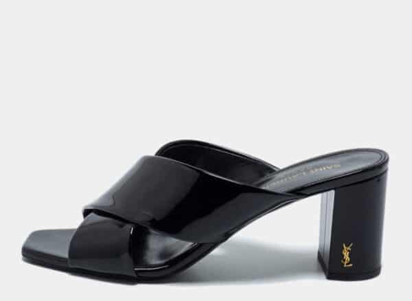 YSL Loulou 38 EU Black Mule Sandals - Image 4
