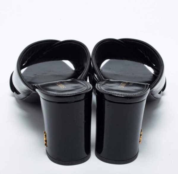 YSL Loulou 38 EU Black Mule Sandals - Image 3