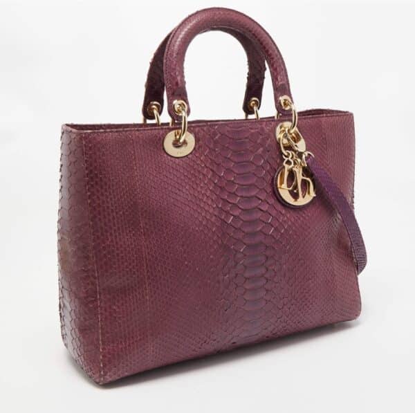 Dior Purple Python Large Tote bag - Image 3