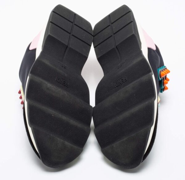 Fendi Neoprene Fun Fair 38 EU Studded Scuba Sneakers - Image 4