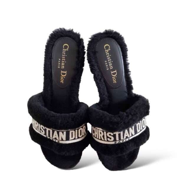 Dior Shearling Dway 36 EU Black Heels