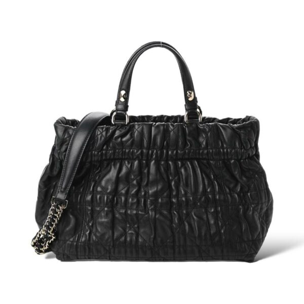 Dior Cannage Gaufre Black Tote Bag