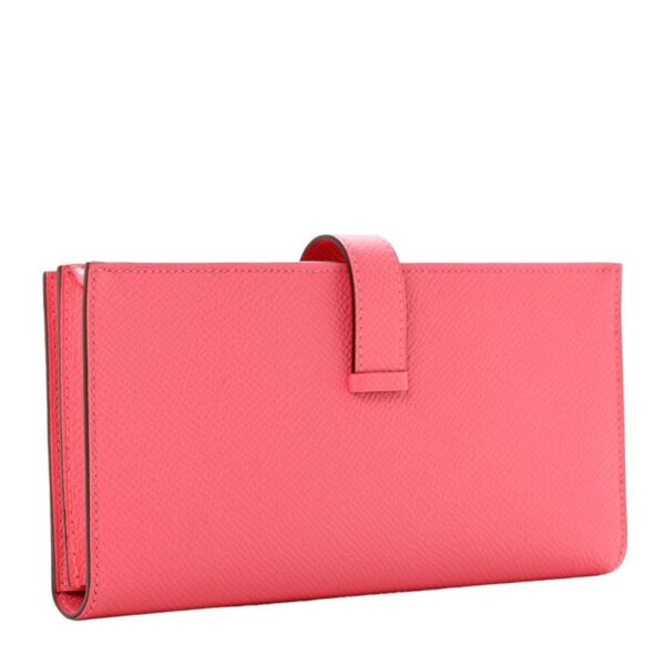 Hermes Bearn Gusset Rose Epsom Wallet PHW - Image 2