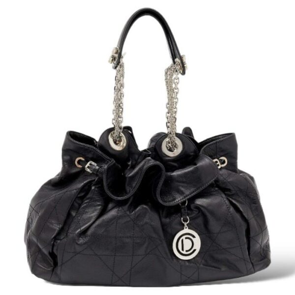 Dior Black Cannage Leather Le Trente Shoulder Bag