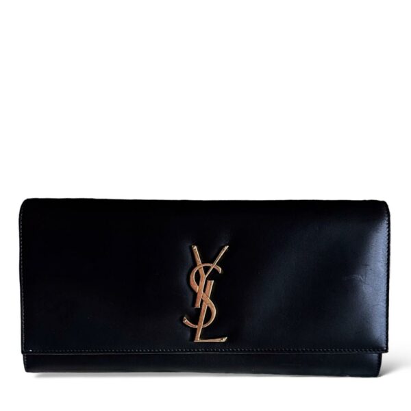 YSL Cassandra Black Clutch