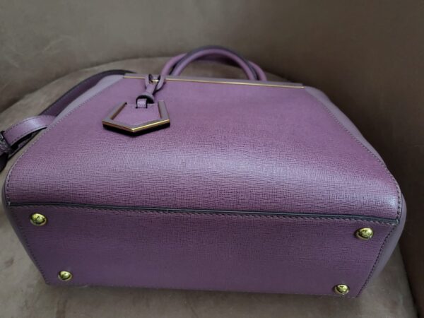 Fendi Two Tone Purple Leather Mini 2jours Tote - Image 6