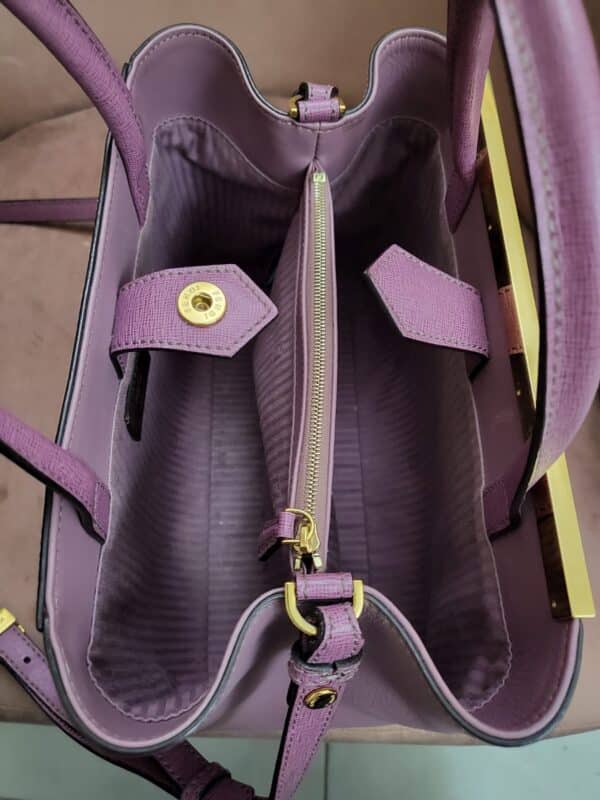 Fendi Two Tone Purple Leather Mini 2jours Tote - Image 8