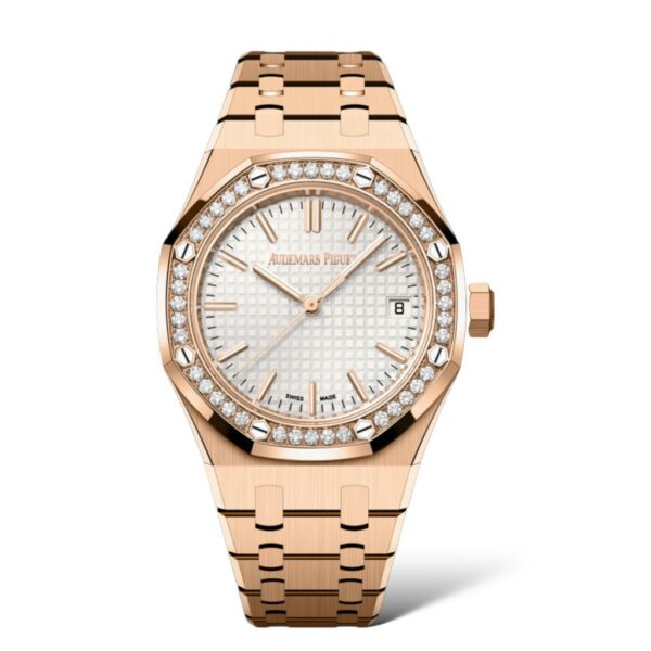 Audemars Piguet Royal Oak 37mm Selfwinding 15551OR.ZZ.1356OR.04 Rose Gold Silver-Toned Dial