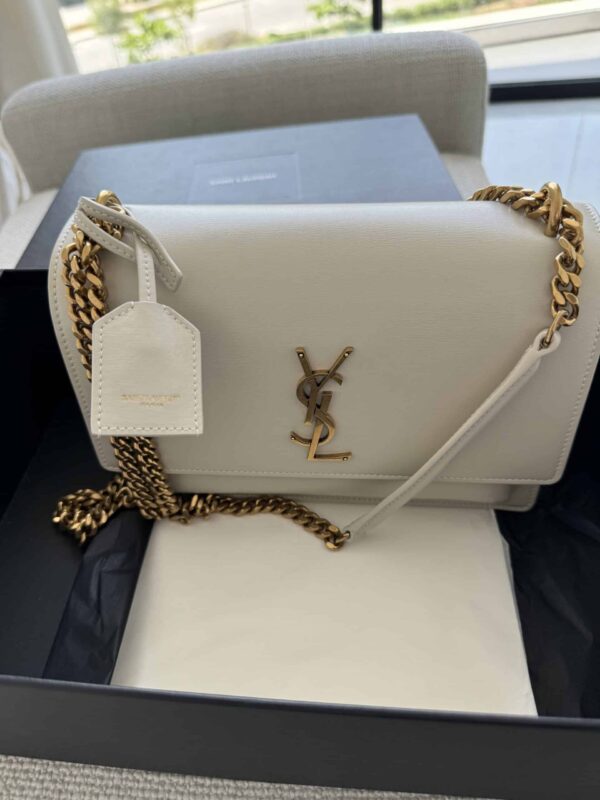 YSL Sunset Blanc Medium Calfskin Bag - Image 2