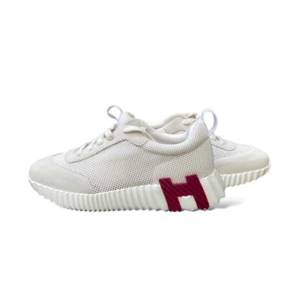 Hermes Bouncing 38.5 EU Blanc Sneakers - Image 3