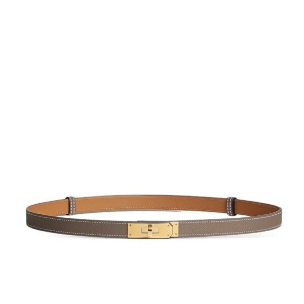 Hermes Kelly Belt Etoupe GHW