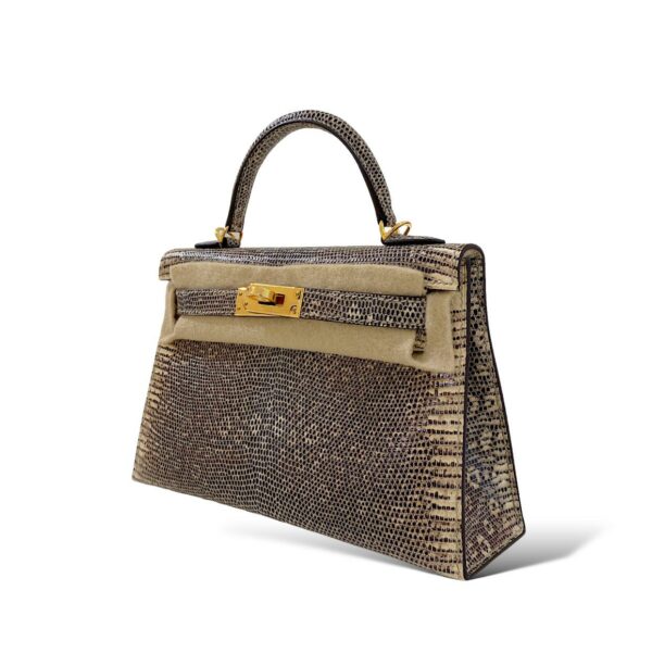 Hermes Kelly Mini Ombre Lizard GHW - Image 5