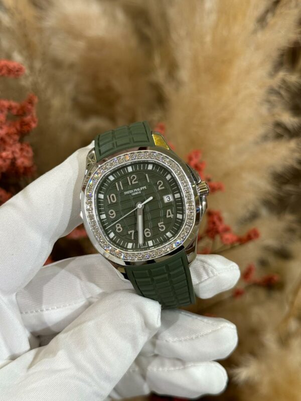 Patek Philippe Aquanaut Luce 38.8mm 5267/200A Khaki Green Dial Tropical Straps - Image 2