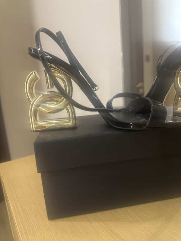 Dolce and Gabbana Keira 105 Black Sandals - Image 3