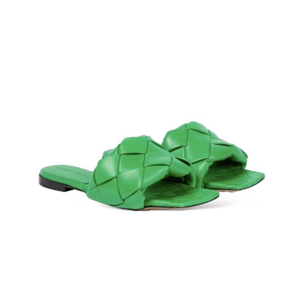 Bottega Veneta Lido 37 EU Green Leather Sandals