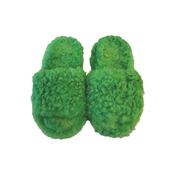 Bottega Veneta Teddy 35 EU Green Shearling Mules - Image 2