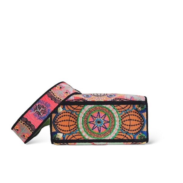 Dior Lady D-Lite Multicolor Embroidery Medium Bag - Image 2