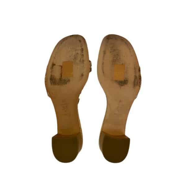 Dior Lady D-Lite Medium Pink Cannage Embroidery With Metallic Thread and Dior 38 EU Sandals Set - Image 7