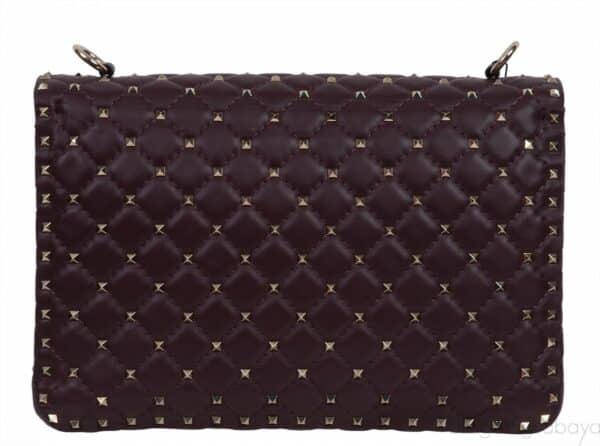 Valentino Quilted Leather Rockstud Spike Rouge Large - Image 3