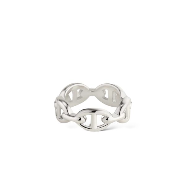 Hermes Chaine D'ancre Enchainee Ring Small Model 56