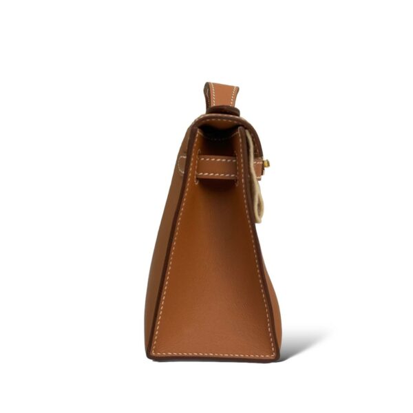 Hermes Kelly Pochette Gold Swift GHW - Image 3