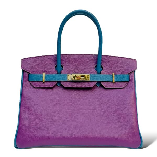 Hermes Birkin 30 Anemone, Turquoise Epsom GHW
